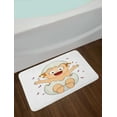 thumbnail image 2 of Cartoon Bath Mat, Baby Girl Popping Out of an Egg Gender Reveal Themed Illustration Doodle Character, Non-Slip Plush Mat Bathroom Kitchen Laundry Room Decor, 29.5 X 17.5 Inches, Multicolor, Ambesonne, 2 of 2