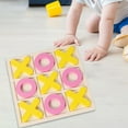 thumbnail image 6 of Rushawy Handcrafted Wooden Tic Tac Toe Game - Classic Strategy Board Game for Adults and Yellow Pink, 6 of 9
