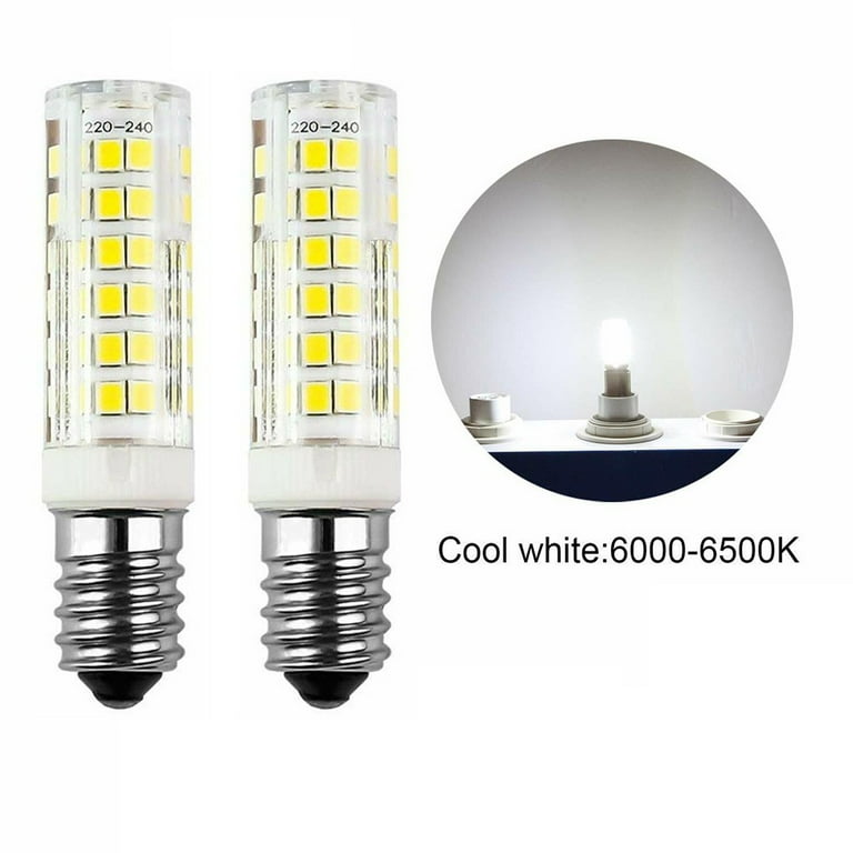 Jingt 2x E14 LED Light Bulb Lamp for Kitchen Range Hood Chimmey Fridge Cooker Bright, White