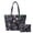 3D Skull Smoke Print, variant on Gradient Cherry Blossom Floral Print Cosmetic Pouch, Polyester Women's Quilted Bag Portable Lightweight Quilted Shoulder Bags for Daily Use