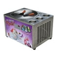 thumbnail image 2 of Kolice Machine Commerciale d'ETL pour Crème Glacée Frite Roulée, Machine à Crème Glacée Frite, Machine à Plaque Froide - Poêle Ronde Simple de 18 Pouces et 3 Seaux, 2 of 8