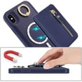thumbnail image 2 of iPhone Xs case with Card Holder, iPhone x/xs Phone Case Wallet for Women magsafe Compatible Wallet Detachable 2-in-1 for Men-Dark Blue, 2 of 15