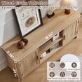 thumbnail image 5 of Joaxswe 55" Farmhouse Swing Door TV Stand for TVs Up to 65" TVs, Entertainment Center Console Table for Living Room, Bedroom, Natural Oak, 5 of 10