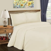 BNM Cotton Blend Duvet Set, King/ California King, Ivory