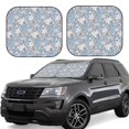 thumbnail image 1 of Fotbe Lily Flower 2-Piece Car Windshield Sun Shade | Sun Blocker for Car Windshield | Foldable Automotive Interior Accessories for Sun Protection-Medium, 1 of 6