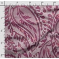 thumbnail image 2 of Soimoi Asian Paisley Printed, Japan Crepe SatinFabric, by The Yard 54 Inch Wide, Decorative Sewing Fabric for Dresses Kimonos Gowns, Magenta, 2 of 5