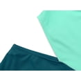 thumbnail image 4 of Serdomi Girls One Piece Swimsuit Trendy Mint Teal Rib Knit Color Block Side-Cutout Bathing Suit for Little & Big Kids Size 14, 4 of 8