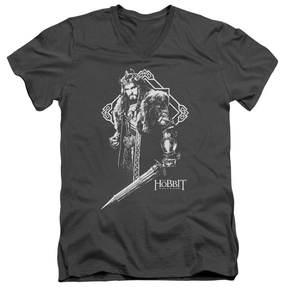 Hobbit - King Thorin - Slim Fit V Neck Shirt - Large
