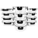 thumbnail image 3 of Juego de 12 recipientes de vidrio con Tapa Brandtrendy color negro, 3 of 7