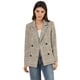 thumbnail image 1 of Chaqueta formal Allegra K para mujer Doble Botonadura Solapa con Muesca Trabajo A Cuadros Blanco Verde M, 1 of 6