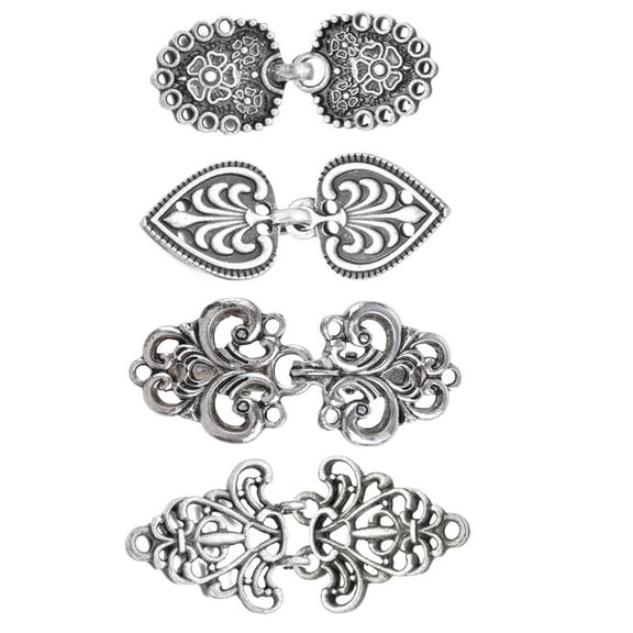 YIEMEEN 4 PCS Vintage Jewelry Womens Sweater Dress Clips Cardigan Clip Retro Shirt Brooch for Women Shawl Collar Clasp Gift