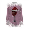 thumbnail image 4 of WEAIXIMIUNG Sweat-Shirt Décontracté de Noël pour Femmes Col Rond Manches Longues avec Imprimé Velours Double Face, 4 of 4