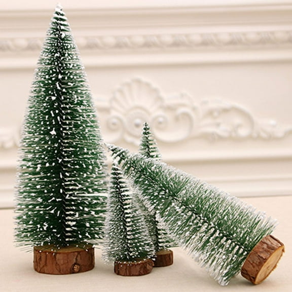 PTOOTP 2Pcs Small Christmas Tree Tabletop Decorations Holiday Xmas Decor for Home Office Family