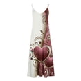 thumbnail image 4 of SMihono Robe Maxi Bohème d'Été pour Femmes Grande Taille Mode d'Été Imprimée Col en V Sans Manches Bretelles Robe Pull Robe de Plage, 4 of 4