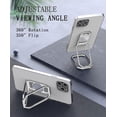 thumbnail image 6 of Phone Ring Holder Metal Kickstand 360° Foldable Swivel Cell Phone Finger Grip Stand Phone Back Grip for Magnetic Car Mount Compatible with iPhone iPad Smartphones Tablet, 6 of 14
