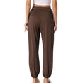 thumbnail image 3 of Pantalones Harem de Yoga para Mujeres INSPIRE CHIC con Abertura Lateral, Joggers, Cubierta de Playa Deportiva, Pantalones de Entrenamiento, S Café, 3 of 5