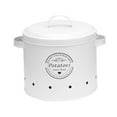 thumbnail image 1 of Recipientes de cocina Latas de almacenamiento de verduras de cocina Macetas de metal rústicas multifuncionales Contenedor de almacenamiento de papas, Blanco Grande BLESIY botes de cocina, 1 of 8