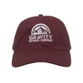 thumbnail image 2 of Gravity Outdoor Co. Unstructured Hat - Burgundy - White Logo, 2 of 2