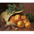 thumbnail image 2 of Stannard, Eloise Harriet 17x15 Black Ornate Wood Framed with Double Matting Museum Art Print Titled - Still Life With Apples, Hazelnuts and Holly, 2 of 4