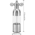 thumbnail image 2 of Wekity Pepper Mill Professional Refillable, Pepper Salt Grinder Refillable, Coarseness Manual Pepper Salt Grinder, for Kitchen (Silver Small)-0630, 2 of 5