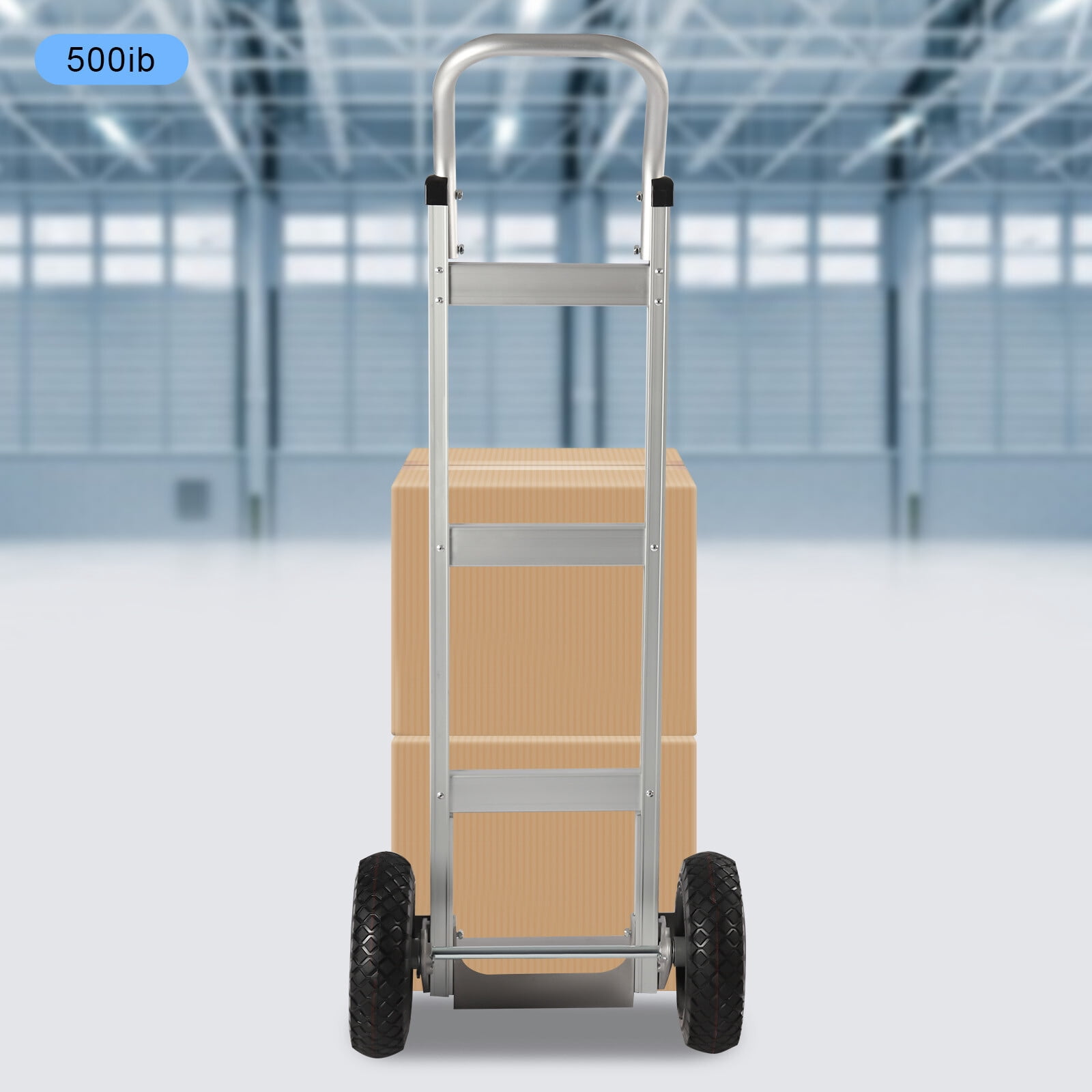 500lbs Heavy Duty Stair Climbing Cart Folding Hand Truck Dolly w/ Wheels for Offices, Campsites, Event Venues, Catering, Moving, Express Delivery, Warehouses