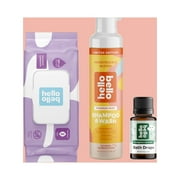 Hello Bello Soothing Essentials Unisex Baby Gift Set with Lavender Wipes, Honeysuckle Shampoo & Body Wash