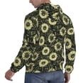 thumbnail image 6 of Uemuo Sunflowers Pattern Men's Hoodie - Casual Pullover Hoodie with Kangaroo Pocket, Stylish Hooded Sweatshirt for Everyday Wear-X-Large, 6 of 7