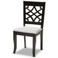 thumbnail image 4 of Baxton Studio Mael Modern and Contemporary Grey Fabric Upholstered Espresso Brown Finished 5-Piece Wood Dining Set, 4 of 6