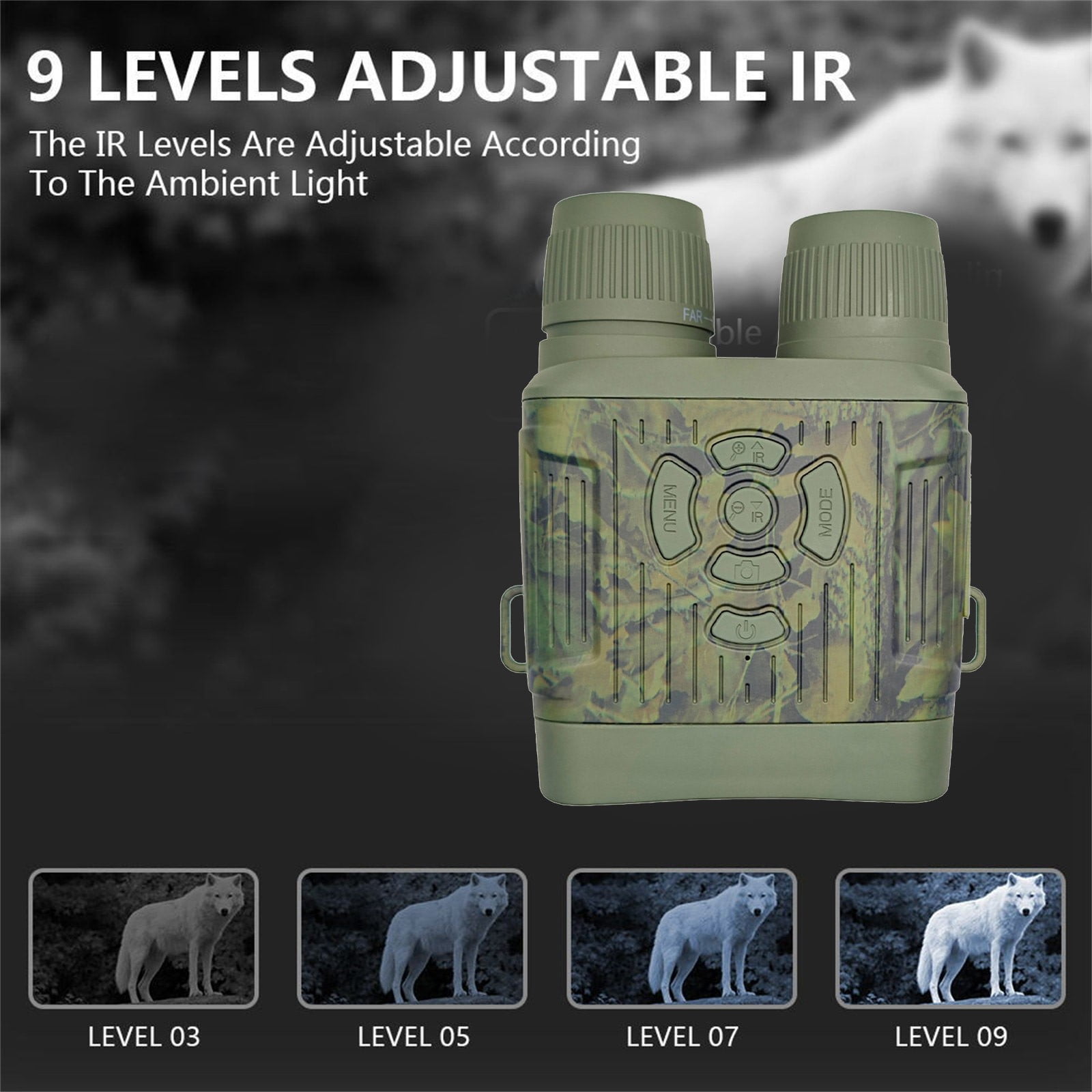 Lulshou High-Definition Night Vision Monocular for Outdoor Observation - .7K Night Vision Goggles Night Vision Binoculars for Adults - Digital Binoculars Can Save Photo and Video