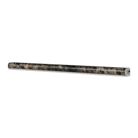 Emperador Dark Marble Polished 1/2 X 12 Pencil Liner