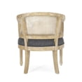 thumbnail image 4 of Classic Accent Chair in Charcoal | French Country Inspired Design | Lightweight Cane & Strong Rubberwood Frame | Upholstered for a Graceful Appeal, 4 of 5