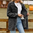 thumbnail image 2 of Yindaity Women Long Denim Jacket Plus Size Oversize Jean Jacket Trench Coat (Grey,M), 2 of 6