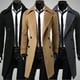 thumbnail image 4 of hombre slim Chamarra de doble botonadura larga gabardina de los hombres abrigo de lanapangjing, 4 of 4