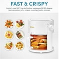 thumbnail image 2 of Glass Air Fryer and Countertop Convection Oven with Powerful 360Crispy? Technology (3 Quart), White, 2 of 6
