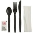 thumbnail image 2 of D&W Fine Pack Legion Enviroware Heavy Weight Cutlery Kit Black, Polystyrene | 250/Case, 2 of 2