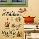 thumbnail image 3 of Pegatina de pared del corazón del hogar, letras de comida, frases que dicen, calcomanías de pared, cocina, comedor, restaurante, decoración de pared, 3 of 5