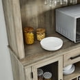 thumbnail image 5 of Home Source Jill Zarin 70.8'' Tall Cabinet in Grey Wash Finish with Mesh Doors, 5 of 10