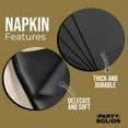 thumbnail image 4 of Exquisite Black Dinner Napkins – 50 Pcs 2-Ply Disposable Paper Party Napkins 8" x 8" Folded, 4 of 5