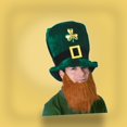 thumbnail image 3 of 6 Pack Beistle St. Patrick's Day Plush Leprechaun Hat with Beard, 3 of 6