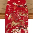 thumbnail image 4 of 2026 New Year Decorations Chinese New Year Table Mats Horse Design 2026 - Spring Festival Kitchen Dining Decor Holiday Party(A, 33×275cm), 4 of 5