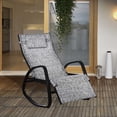 thumbnail image 2 of Outsunny Patio Adjustable Texteline Rocking Lounge Chair Zero Gravity Rocker Outdoor Recliner Seat w/ Pillow, Footrest, 2 of 10