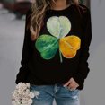 thumbnail image 2 of Camisas informales de manga larga para mujer, sudadera de cuello redondo con estampado de St Patrick Vintage, Tops holgados Fridja  czfsfas819, 2 of 5
