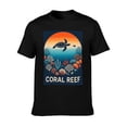 thumbnail image 5 of T-shirt Coral Reef  Soft Cotton Adult Heat-Transfer Graphic T-Shirt - 180g Breathable Fabric, Unisex Summer Casual Wear with Durable Heat-Printed Design, 5 of 10
