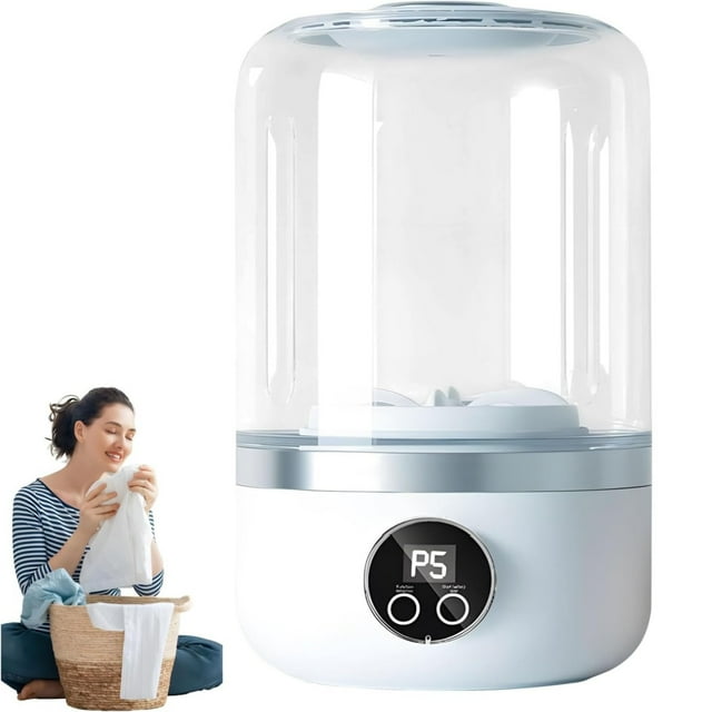 ZTTD Wireless Washing Machine, Portable Rechargeable Mini Washing Machine with 4000mah for Underwear, Underwear Washing Machine, Cordless Small Laundry Machine Ideal for Home,Travel,Camping