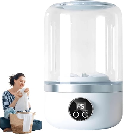 Portable Washing Machine, Rechargeable 4000mAh Cordless Mini Washing Machines, 1L Underwear Washing Machine, Collapsible Compact Washer for Baby Clothes/Underwear/Camping/RV Travel/Apartment