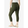 thumbnail image 2 of Roaman's Women's Plus Size Side-Pocket Essential Capri Legging, 2 of 5