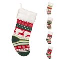thumbnail image 2 of Christmas Stocking Knitted Decorative Festive Xmas Hanging Sock Holiday Stocking, 2 of 10