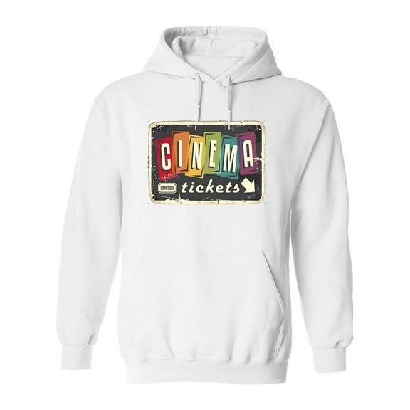 Cinema Tickets Sign  Hoodie Men -Image by Shutterstock, Male XX-Large