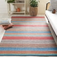 thumbnail image 2 of SAFAVIEH Montauk Albine Striped Cotton Area Rug, Blue/Grey, 6' x 6' Square, 2 of 9
