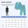 thumbnail image 4 of Picia Starfish Pattern Men’s Long-Sleeve Sleepwear Set - Soft 2-Piece Loungewear with Pockets, Comfy PJs for Relaxing Nights-X-Large, 4 of 7